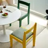 Silla con Respaldo de Madera Maciza Usada Diseñador Dopamina Minimalismo Retro Silla de Comedor Moderna Simple Respaldo Silla de Escritorio de Ocio