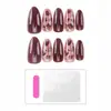Venda Quente Transfronteiriça Estilo Garota Picante Estampa de Leopardo Transparente Pontas para Unhas Olho de Gato Francês Outono/Inverno Unhas Curtas Usáveis Pura Desejo