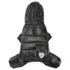 Abrigo de invierno impermeable para mascotas de dos tonos con cuello alto, chaleco cortavientos y cálido, adecuado para uso en exteriores, se puede sujetar a una correa, chaqueta de algodón casual para perros