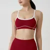 Top de Suspensório DC Nova Cor Contrastante com Bojo Sutiã Esportivo Roupas Fitness Colete Sutiã de Yoga Pilates