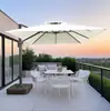 Sombrilla exterior para patio de villa, sombrilla grande para ocio y uso doméstico, impermeable y a prueba de sol, sombrilla romana con luz central, venta al por mayor