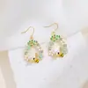 Pendientes Creativos Transfronterizos Europeos y Americanos de Aleación con Gota de Aceite de Flor para Mujer, Aguja Chapada en Plata, Color Diamante, Mariposa, Abeja, Joyería para Orejas, Lote