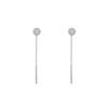 Plata Esterlina S999 Gymnopus Zirconia Borla Línea de Oreja Aretes para Agujeros de Oreja de Mujer Aretes de Lujo Ligero Aretes Simples y Elegantes
