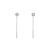 Pendientes de Plata de Ley S999 con Borla y Circonita Estrellada para Mujer, Pendientes de Perforación, Pendientes de Lujo Accesible, Pendientes Simples Elegantes