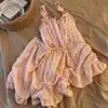 Pijama Floral com Alças Finas para Mulheres, Verão, com Bojo Embutido, Algodão Nuvem, Xadrez, Renda, Estilo Princesa, Shorts, Roupa de Casa