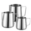 Jarra de acero inoxidable para latte art con escala interna de 1,0 mm, pico puntiagudo, jarra para espumar café, taza para derretir cera, acero inoxidable 304
