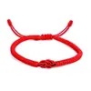 Pulsera Europea y Americana Tejida a Mano Transfronteriza para Hombres y Mujeres Pareja Amistad Niños y Niñas Pulsera de Cuerda Tejida Ajustable Estilo Tíbet