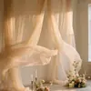Cortinas de Malla, Decoraciones de Arco de Boda de Malla para Jardín Estilo Americano, Tela Transparente para Arreglo de Fondo de Fiesta de Cumpleaños, Tela de Gasa