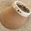 Chapéu Visor Esportivo de Verão da Moda para Venda por Atacado para Mulheres, Chapéu de Sol, Chapéu de Pescador, Novo Chapéu Grande com Aba para Proteção Solar