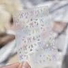 Pegatinas Finas y Flexibles para Uñas, Calcomanías Minimalistas de Moda para Uñas, Exquisitas Decoraciones de Uñas de Moño en Acuarela, Uñas Postizas