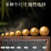 Venta al por mayor de fabricante, cuentas sueltas de madera dorada natural Nanmu para pulseras DIY, cuentas individuales, collares de ébano y Nanmu, y cuentas budistas