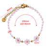 Nuevo estilo pulsera collar flor margarita fresca pequeña color vintage acero inoxidable tejido cadena de cristal acabada cadena