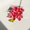 Flores Artificiales Rojo Rosa, Flores Falsas Rojo Rosa para Decoración de Pasillos en Salones de Bodas, Venta al por Mayor para Eventos de Boda