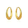 Pendientes Geométricos Grandes Retro Europeos y Americanos con Diseño Exagerado, Estilo Simple, Acero Inoxidable, Sensación de Alta Gama, Pendientes Elegantes al por Mayor