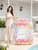 Suministro Transfronterizo de Sillón Inflable de Sirena Soñadora Estilo Ins con Lentejuelas, Flotador Inflable para Adultos y Niños, Flotador Grande para Piscina
