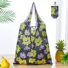 Fabricante en stock bolsa de compras plegable pequeña compras de supermercado protección ambiental bolsa portátil para teléfono móvil conveniente impresión bolsa de poliéster
