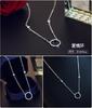 Collar con colgante de plata de ley 925 con la leyenda del mar azul y círculo para mujer, estilo japonés y coreano, combina con todo.