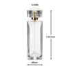 Botella de perfume triangular de vidrio transparente con pulverizador fino de bayoneta 30ml50ml cuerpo de botella de vidrio dividido en botellas vacías