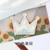 Creative Crown Cloud Cake Decoração Cartão de cozimento Shining White Cloud Crianças Hairpin Acessórios Crown Headdress Material