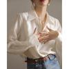 Camisa Blanca Francesa de Alta Gama para Mujer 25 Diseño de Primavera Nicho Chic Camisa de Gasa Top de Tencel