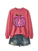 Moletom Casual Moda Confortável Plus Size Feminino Laço Rosa Abóbora Comércio Exterior Amazon Atacado Transfronteiriço