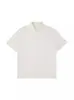Polo de manga corta con solapa de peso pesado de 275g primavera y verano ins tendencia americana color liso holgado manga corta logo estampado