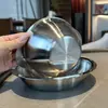 Set de camping para exteriores, tazón Sherpa de acero inoxidable extraespesor, adecuado para picnics, senderismo y como tazón portátil para vino de arroz; vajilla de camping