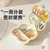 Caja Dispensadora de Medicamentos Estilo Malvavisco, Organizador Semanal de Pastillas de Siete Días, Pastillero Pequeño Portátil Estilo Crema, Caja de Medicamentos para Viaje