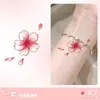Pegatinas de Tatuaje Rosa Sakura para Mujeres Impermeables de Larga Duración Clavícula Muñeca Brazo Románticas Pequeñas Frescas Dibujos Animados Pintados Pegatinas Coloridas