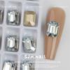 Nuevo color azul Color Fantasma diamante de fondo puntiagudo de forma especial Super Flash K9 cara multicorte corazón de melocotón torcido para usar en uñas decoraciones de diamantes para pegar