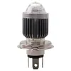 Farol de LED para Veículo Elétrico de Motocicleta H4 Três Garras Ba20D Duas Garras P15D Uma Garra Canhão de Aço Pequeno Holofote Luz Dupla Amarela e Branca
