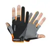 Guantes de Pesca para Hombre Verano Seda de Hielo Delgados Transpirables Exteriores Montar Conducir Protección Solar Antideslizantes Fugas Tres Dedos Luya Medio Dedo