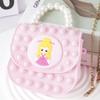 Mini Bolso Cruzado de Cadena para Hombro Bolso Cruzado para Niños con Perlas de Burbuja Bolso de Silicona de Mano Bolso Cruzado para Hombro Bolso de Gelatina
