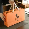 Conjunto Completo de Chá Kung Fu de Alta Qualidade com Esmalte Rachado da Fornalha Ru, Conjunto Completo de Bule, Caixa de Presente de Cerâmica, Presente Personalizado para Reunião Anual