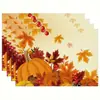 Venta Directa de Fábrica de Manteles Individuales de Calabaza de Otoño para Halloween para Restaurantes, Manteles Individuales Estilo Occidental y Manteles Individuales de Cocina con Varias Opciones Disponibles