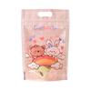 Saco autovedante para lanches de desenho animado, saco de embalagem para biscoitos, floco de neve, crocante, saco de doces de nougat, saco autoportante para alimentos, saco selado com zíper