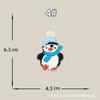 Pegatinas de Tela de Pingüino Lindas y de Moda Pegatinas de Tela Bordadas para Computadora Pegatinas Decorativas de Dibujos Animados para Fundas de Teléfono Móvil Pegatinas Autoadhesivas