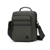 Bolsa de Ombro Única Masculina de Nylon Simples Fashionável Transversal com Múltiplos Compartimentos Impermeável para o Dia a Dia Bolsa Business Casual