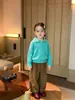 Suéter de Punto Elegante para Niña con Cuello Polo de Otoño, Nuevo Suéter Suave de Canalé Estilo Coreano para Bebé, Atuendo Versátil de Otoño