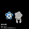 Botões de Vidro com Strass em Formato de Flor Europeus e Americanos Transfronteiriços Botões de Camisa de Luxo Acessível Feitos à Mão Acessórios de Moda para Roupas