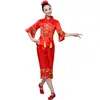 Yangko Traje de Actuación Traje de Baile 2024 Nuevo Traje de Baile Cuadrado Étnico para Personas de Mediana Edad y Mayores Traje de Baile de Abanico Femenino Adulto