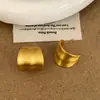 Pendientes cepillados minimalistas europeos y americanos, de lujo ligero, alta gama, elegantes y con estilo, de diseño nicho, únicos, versátiles y estilosos para ir al trabajo