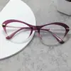 Gafas de marco de metal TR90 con filtro de luz azul, nuevo artículo de comercio exterior, montura de ojo retro de personalidad, espejo plano Ojo de Gato europeo y americano
