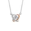 Collar de Plata de Ley 925 en Forma de Corazón para Mujer Moda Versátil Cadena para Clavícula Corazón Pulsante Ins Corazón con tu Colgante Inteligente