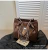 Bolsa Tote Grande Retro Simples para Mulheres, Novo Modelo 2026, Bolsa de Ombro Casual de Grande Capacidade, Bolsa de Braço da Moda para o Dia a Dia