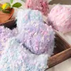 Hilo de arcoíris tejido a mano especial para bricolaje, nuevo estilo de hilo, ganchillo, pinzas para el cabello, sombreros, bufandas, bolsos, mantas de rosas, hojas