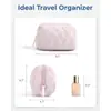 Amazon Nueva Bolsa de Viaje para Cosméticos Bolsa de Cosméticos Acolchada Esponjosa para Mujer Caja de Almacenamiento de Cosméticos Bolsa de Apertura Amplia