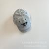 Gorra de béisbol con visera corta digital bordada nueva de primavera para niños de estilo retro americano