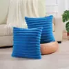 Funda de cojín suave con rayas verticales al por mayor transfronteriza funda de almohada para sofá cama cabecera dormitorio oficina cojín lumbar de color liso en stock