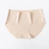 Ropa interior de seda helada ultrafina de secado rápido sin costuras para mujer, color sólido, transpirable, entrepierna, talla grande, cintura media, de una pieza.